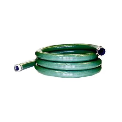 Liquid Transfer Hose 2" D X 20 ft. L 60 psi PVC Green