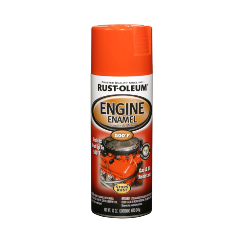 AUTOMOTIVE Engine Enamel Spray Paint, Chevy Orange, 12 oz, Aerosol Can