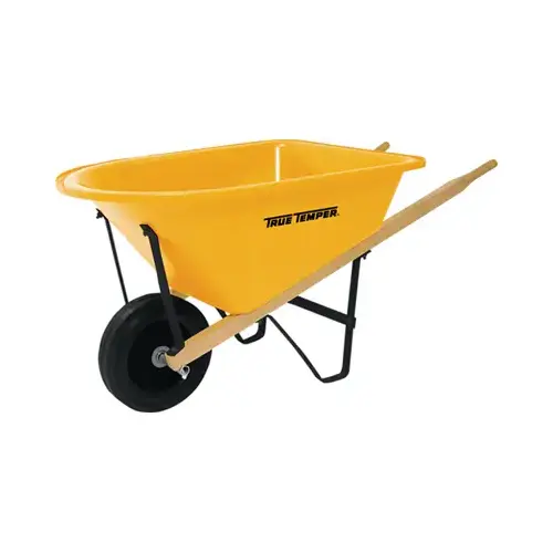 True Temper KPWBLW5 Kid's Wheelbarrow Poly 1.25 cu ft Yellow Red