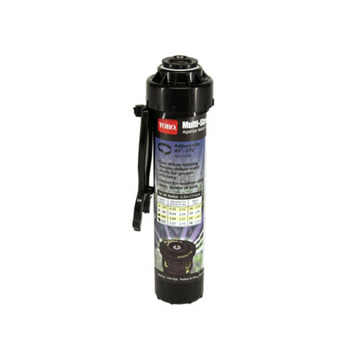 Toro 53877 Spray Sprinkler, 1/2 in Connection, 14 to 26 ft, ABS Black