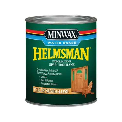 Helmsman 0444 Spar Urethane Paint, Semi-Gloss, Liquid, Crystal Clear, 1 qt, Can