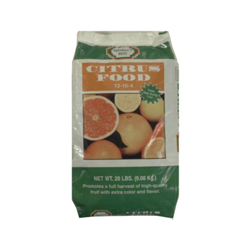 Citrus Food, 20 lb, Solid, 13-10-4 N-P-K Ratio