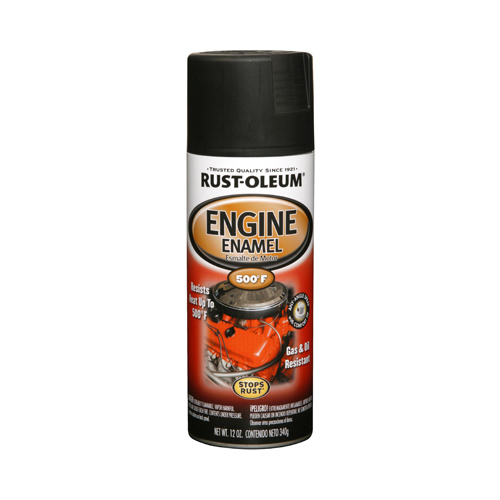 AUTOMOTIVE Engine Enamel Spray Paint, Black, 12 oz, Aerosol Can - pack of 6