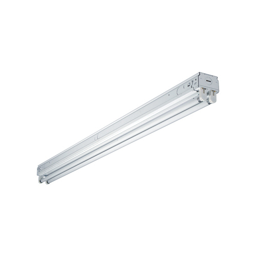 Eaton SNF232RC Fluorescent Strip Light, 120 V, 2-Lamp, Bi-Pin Lamp Base, 2800 Lumens Lumens, White Fixture
