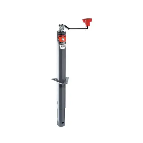 Trailer Jack, 2000 lb Lifting, 1 ft 11-13/64 in Max Lift H, 38.2 in OAH, Steel Gray