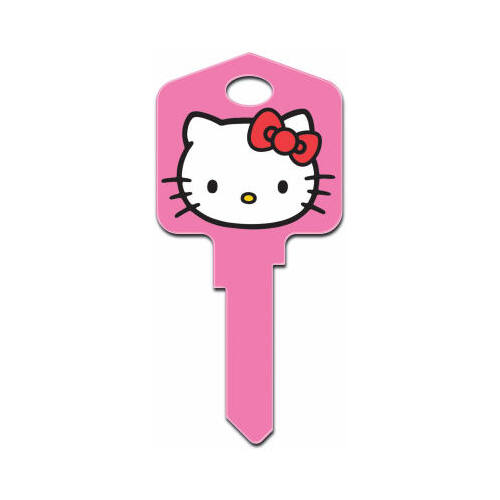 Key Blank Hello Kitty House 66/97 KW1/KW10 Single For Kwikset and Titan Locks Pink - pack of 5