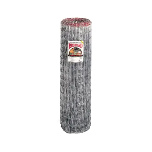 Red Brand 70318 Square Deal Tradition Horse Fence, 100 ft L, 72 in H, Non-Climb Mesh, 2 x 4 in Mesh, 12.5 ga Gauge Galvanized
