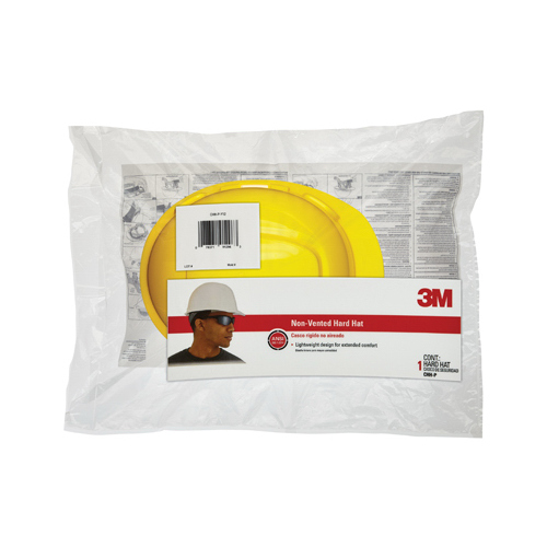 Hard Hat, 4-Point Suspension, Polyethylene Shell, Yellow, Class: E, G