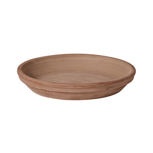 Deroma 8723CPZ Plant Saucer 1.2" H X 1.2" D X 9.3" D Clay Traditional Chocolate Chocolate