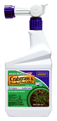 Bonide 066 Crabgrass and Broadleaf Weed Killer, Liquid, Black/Brown, 1 qt Bottle