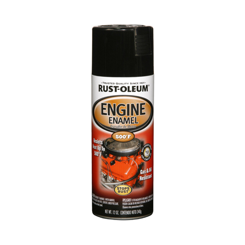 AUTOMOTIVE Engine Enamel Spray Paint, Black, 12 oz, Aerosol Can