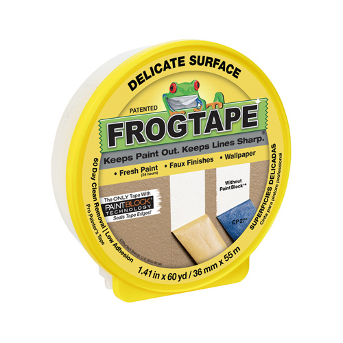 Painter's Tape 1.41" W X 60 yd L Yellow Low Strength Yellow