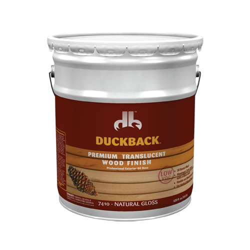 Duckback SC0074105-20 Wood Finish Premium Transparent Natural Gloss Penetrating Oil 5 gal Natural Gloss