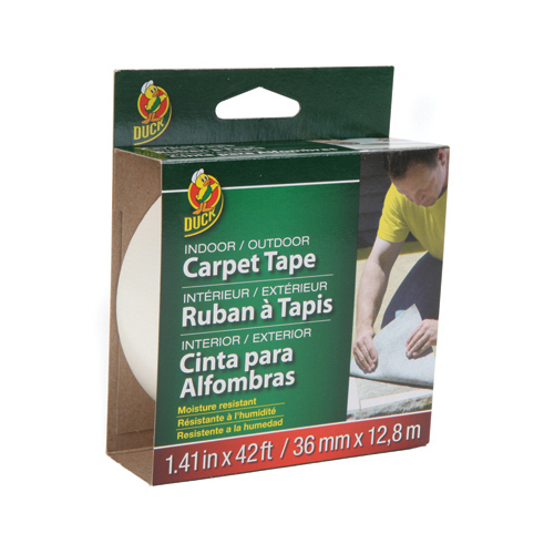 392907 Carpet Tape, 42 ft L, 1.41 in W White