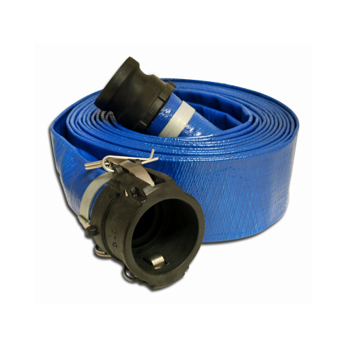 Liquid Transfer Hose 2" D X 50 ft. L 70 psi PVC Blue