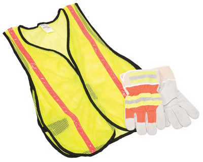 Safety Works 10123584 Safety Vest with Reflective Stripe Reflective Yellow L Yellow