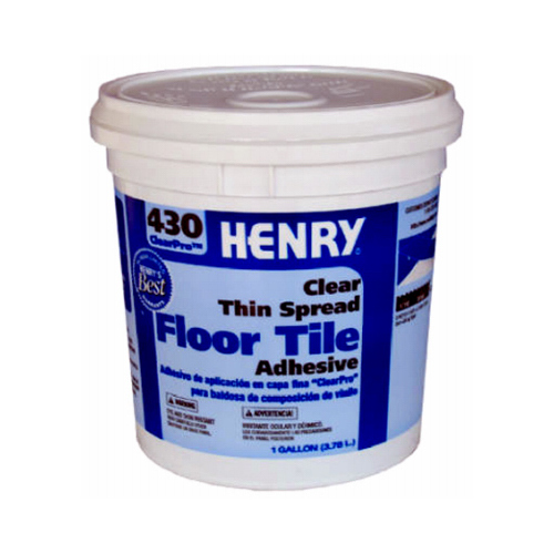 430 ClearPro Floor Adhesive, Paste, Mild, Clear, 1 gal Pail - pack of 4