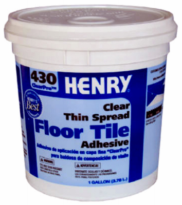 HENRY 12098 430 ClearPro Floor Adhesive, Paste, Mild, Clear, 1 gal Pail