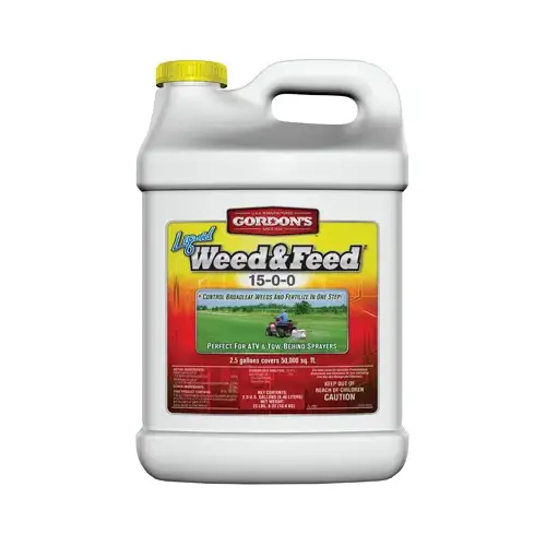 Weed and Feed Fertilizer, 2.5 gal Jug, Liquid, 15-0-0 N-P-K Ratio - pack of 2