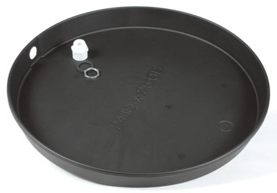 Camco 11460 Recyclable Drain Pan, Plastic, For: Electric Water Heaters Black