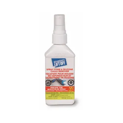 MOTSENBOCKER'S Lift Off 411-45 Foam and Caulk Remover, Liquid, Mild, Clear, 4.5 oz, Bottle