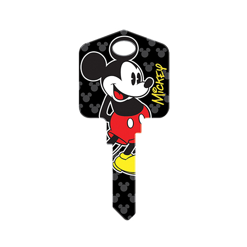 Key Blank Disney Mickey Mouse House 66/97 KW1/KW10 Single For Kwikset and Titan Locks Multicolored