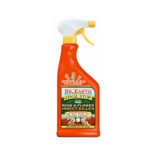 Dr. Earth 8008 Insect Killer Final Stop Rose & Flower Organic Liquid 24 oz