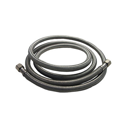 Ice Maker Supply Line 1/4" Compression X 1/4" D Compression 5 ft. Braided Stainless Steel Ice Maker Supply Lin - pack of 5