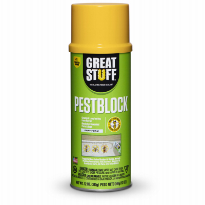 Great Stuff 11000714 Insulating Sealant Pestblock Gray Polyurethane Foam All Purpose 12 oz Gray