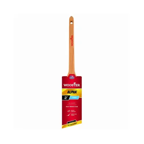 Paint Brush, 2 in W, 2-7/16 in L Bristle, Synthetic Fabric Bristle, Sash Handle