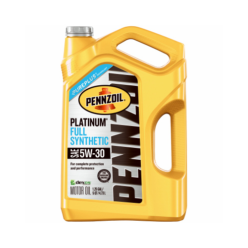 PENNZOIL 550046126 Motor Oil, 5W-30, 5 qt Bottle Amber