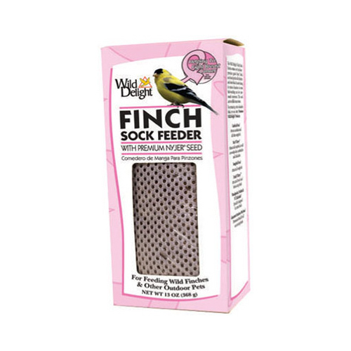 Bird Feeder Finch 13 oz Mesh Sock Feeder 1 ports