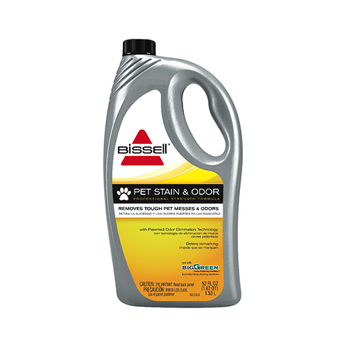 BISSELL 72U81 Carpet Cleaner, 52 oz Bottle, Liquid, Characteristic, Pale Yellow