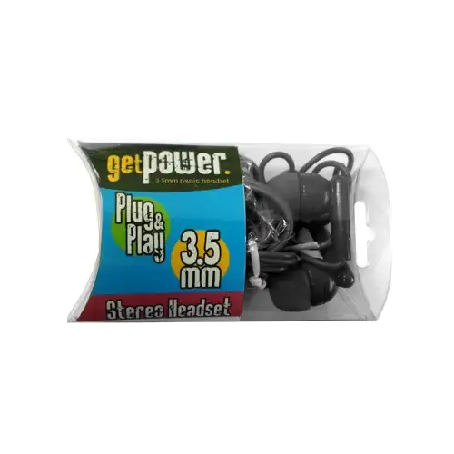 GetPower GP-EARBUD-MULTI Hands Free Stereo Headset, Assroted Colors, 3.5-Mm.