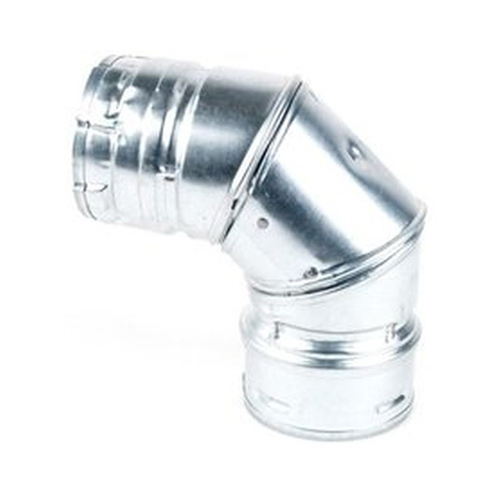 DuraVent 3PVL-E90R Stove Pipe Elbow 3" D X 3" D 90 deg Galvanized Steel/Stainless Steel Silver