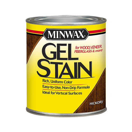 Minwax 261004444 4444 Gel Stain, Hickory, Liquid, 0.5 pt