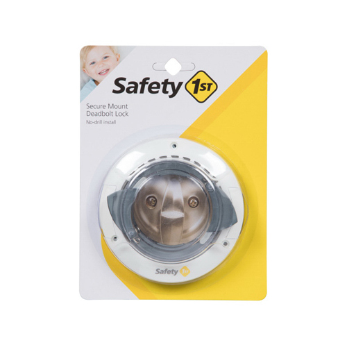 Safety 1st HS162 Secure Mount Deadbolt Lock White Plastic White