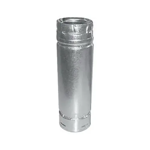 Double Wall Stove Pipe PelletVent 4" D X 36" L Galvanized Steel Silver - pack of 2