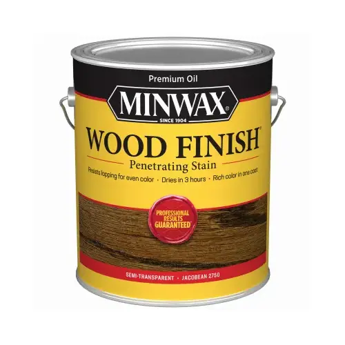 Wood Finish Wood Stain, Jacobean, Liquid, 1 gal, Can