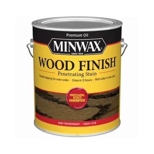 Wood Finish Wood Stain, Ebony, Liquid, 1 gal - pack of 2