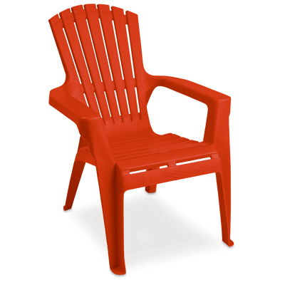 Adams 8460-26-3731 Chair Kids Adirondack Cherry Red Polypropylene Frame Adirondack