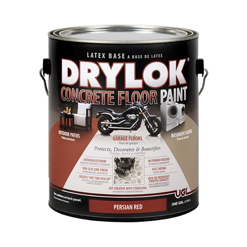 Drylok 21513 Concrete & Garage Floor Paint Flat Persian Red Latex 1 gal Persian Red