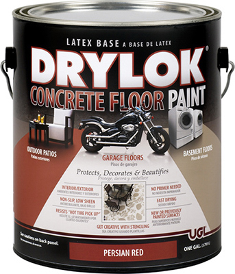 Drylok 21513 Concrete & Garage Floor Paint Flat Persian Red Latex 1 gal Persian Red