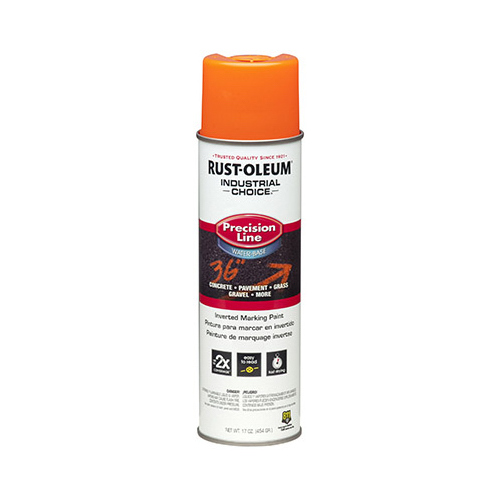 INDUSTRIAL CHOICE Marking Paint, Fluorescent Orange, 17 oz, Aerosol Can