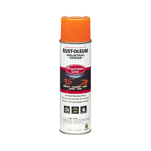 INDUSTRIAL CHOICE Marking Paint, Fluorescent Orange, 17 oz, Aerosol Can - pack of 6