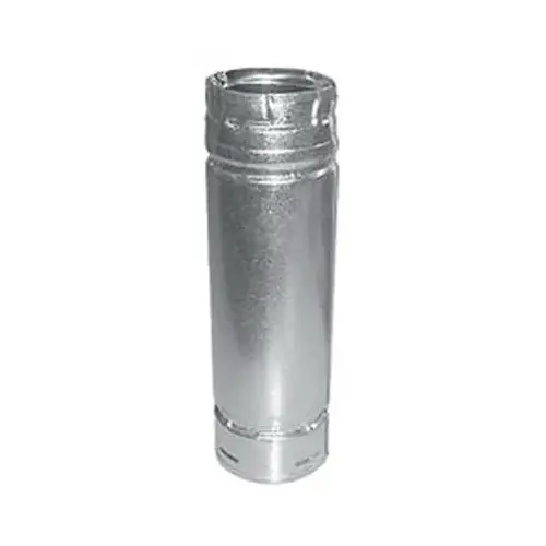 DuraVent 4PVL-60R Double Wall Stove Pipe 4" D X 60" L Galvanized Steel Silver