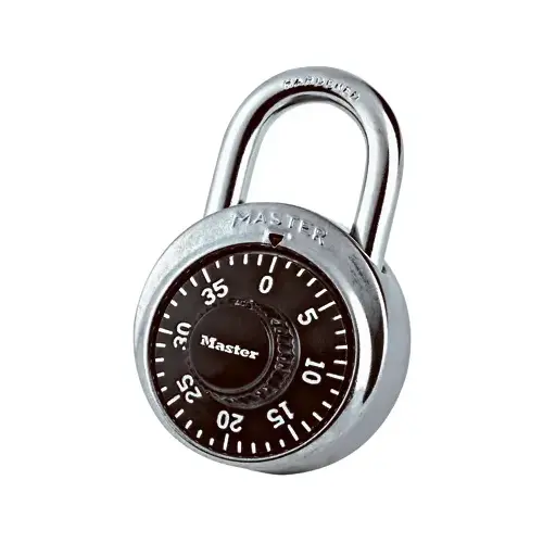 No. 1500 Combination Padlocks, 9/32 in Diam., 3/4 in L X 13/16 in W Black