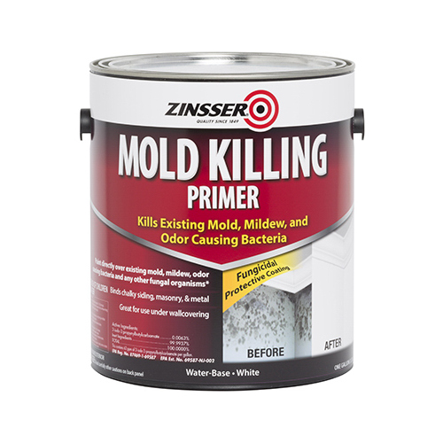 Zinsser 276049 Mold Killing Primer, Flat, White, 1 gal, Can