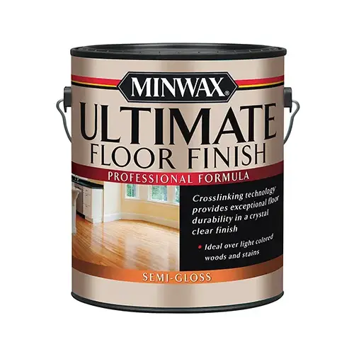 Ultimate Floor Finish Paint, Semi-Gloss, Liquid, Crystal Clear, 1 gal, Can