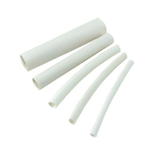 GB HST-375W Heat Shrink Tubing, 3/8 in Expanded, 3/16 in Recovered Dia, 4 in L, Polyolefin, White - pack of 3